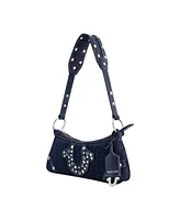 True Religion Studded Horseshoe De True Religion Horseshoe Denim shoulder bag