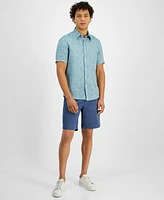 Michael Kors Men's Slim-Fit Yarn-Dyed Linen Shirt