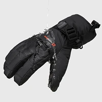 Alpine Swiss Mens Waterproof Snow Gloves Zipper Pockets Winter Sport Mittens