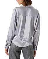 Astr the Label Women's Sebio Embellished Long-Sleeve Top