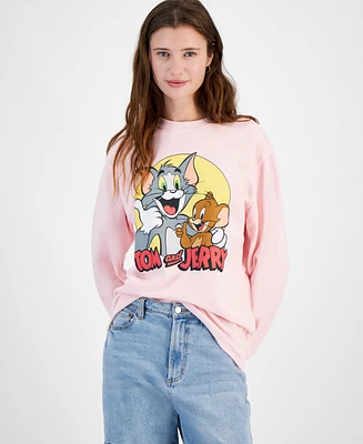 Freeze 24-7 Juniors' Tom & Jerry Crewneck Sweatshirt