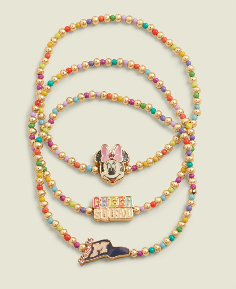 Disney | Macy's Minnie Mouse Cheer Squad 3-Pc. Bracelet Set, Created for Macy's