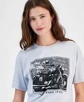 Pretty Rebellious Juniors' California Motorcycle Graphic T-Shirt