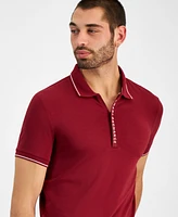 A|X Armani Exchange Men's Regular-Fit Stretch 1/4-Zip Polo Shirt