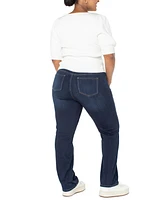 Celebrity Pink Trendy Plus Mid-Rise Slim Bootcut Jeans