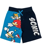 Sega Little Boys Sonic the Hedgehog Knuckles Tails Sonic The Hedgehog 3 Pack Shorts to