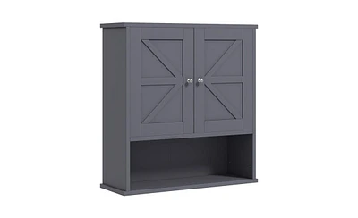 Slickblue Grey Bathroom Cabinet/Wall Cabinet – Sleek and Functional Storage Solution for Any Bathroom