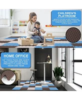 BalanceFrom Fitness 16 Tile Thick Interlocking Puzzle Foam Exercise Play Mat