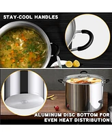 Cook N Home 12 Quart Stainless Steel Professional Stockpot Sauce Pot Induction Pot With Lid
