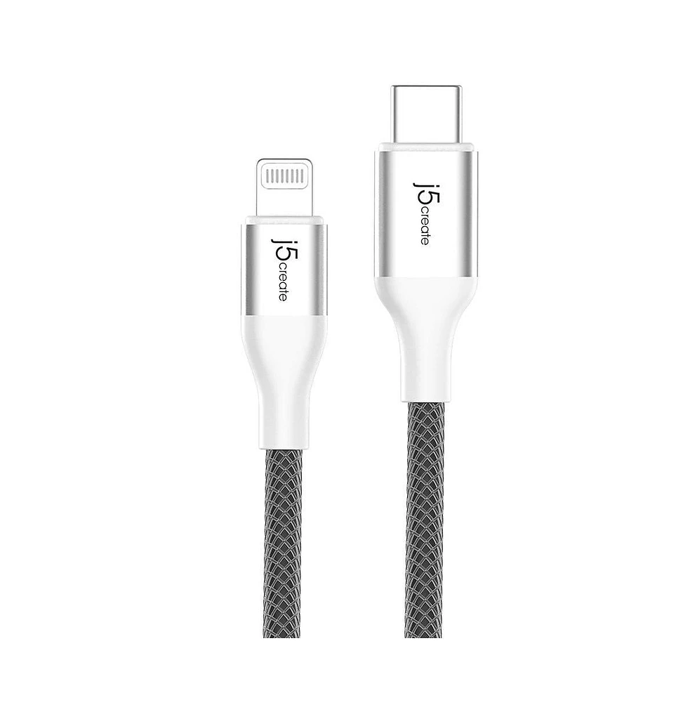 j5create Usb-c to Lightning Cable, 4ft