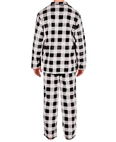 Sleephero Men's Notch Collar Fleece Pajama Set