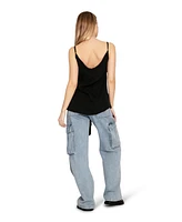 Belle & Bloom Women's First Class Reversible Tie Top