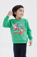 Elf on The shelf Boys Fleece Sweatshirt and Jogger Pants Outfit Set