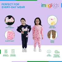 Barbie Girls Fleece Sweatshirt and Jogger Pants Outfit Set