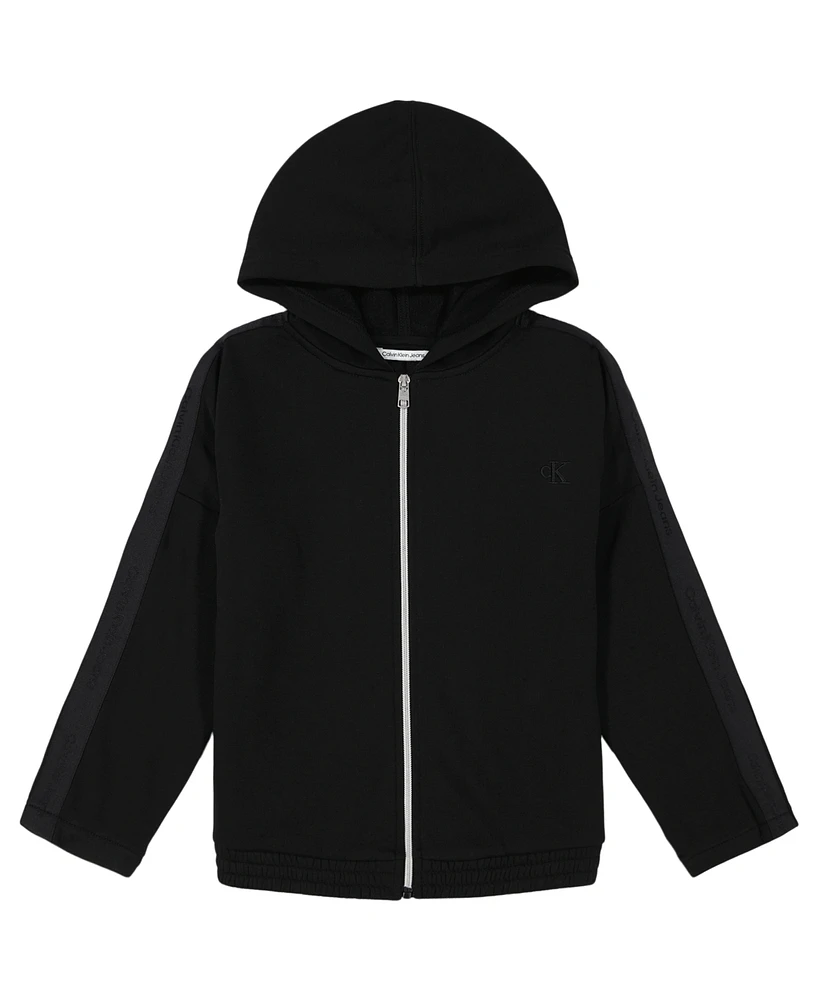 Calvin Klein Big Girls Shimmer Zip Hoodie