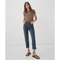 Pact Women's Organic Cotton Stretch Twill Denim Slim Pant