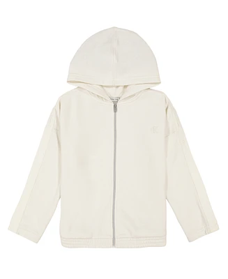 Calvin Klein Big Girls Shimmer Zip Hoodie