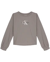 Calvin Klein Big Girls Relaxed Long Sleeve Tee