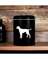 Amici Pet Buster Dog Black & White Metal Canister