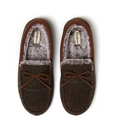 Dearfoams Men's Atlas Plaid Driving Moccasin House Shoe Slipper