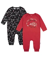 Gerber Baby Girls 2-Pack Long Sleeve Rompers