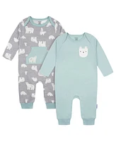 Gerber Baby Boys Long Sleeve 2-Pack Rompers