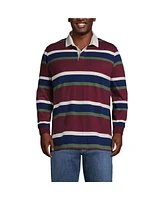 Lands' End Big & Tall Long Sleeve Stripe Rugby Shirt