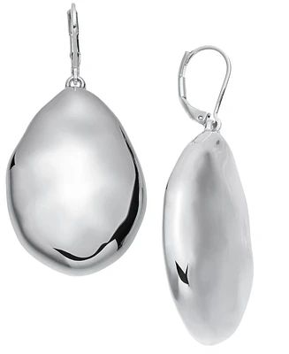 Style & Co Silver-Tone Hammered Oval Drop Earrings, Created for Macy's