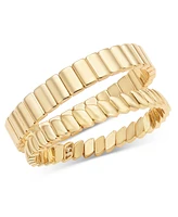 On 34th 2-Pc. Set Rectangle Link Stretch Bracelets, Created for Macy's