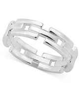 On 34th Silver-Tone Openwork Bar Band Ring, Created for Macy's