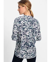 Olsen Women's Floral Print Tunic Shirt