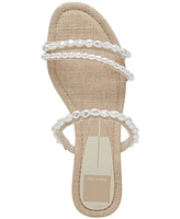 Dolce Vita Women's Tinker Pearl Low Embellished Dress Sandals