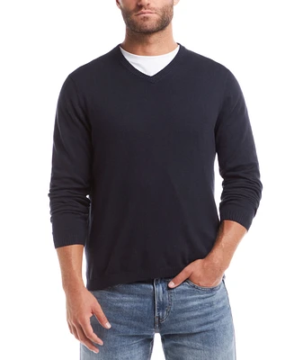 Weatherproof Vintage Men's Long Sleeve V-Neck Cotton Cashmere Sweater