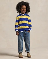 Polo Ralph Lauren Toddler and Little Boys Striped Cable-Knit Cotton Sweater