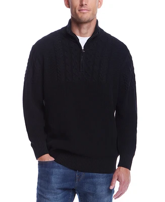 Weatherproof Vintage Men's Cable-Knit Yoke Sweater