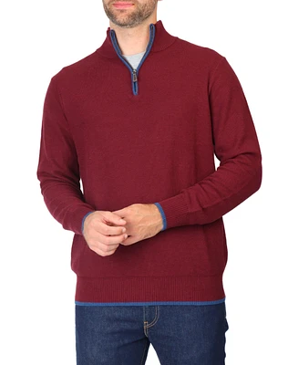 Tailorbyrd Men's Waffle Quarter Zip