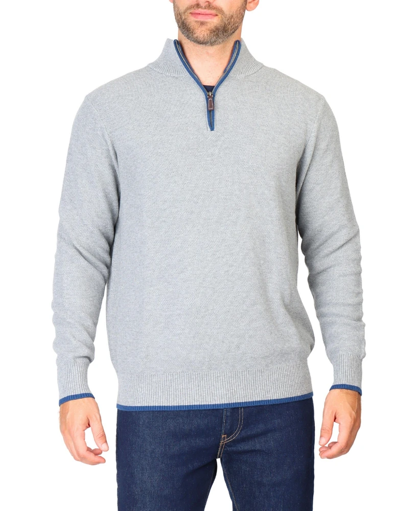 Tailorbyrd Men's Waffle Quarter Zip