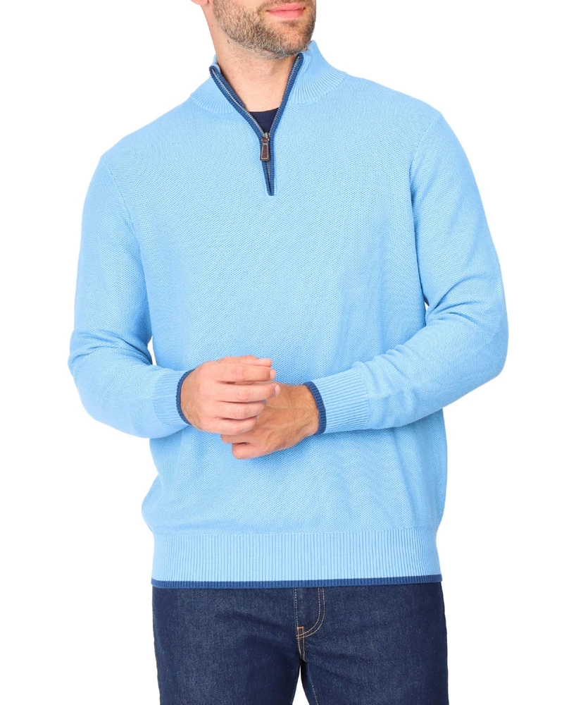 Tailorbyrd Men's Waffle Quarter Zip