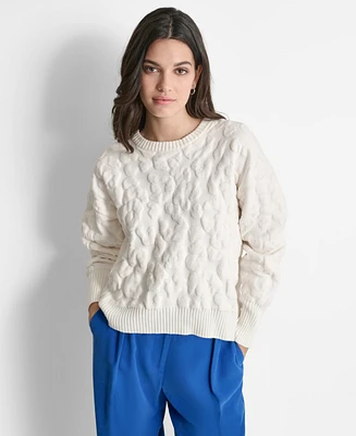 Dkny Women's Round-Neck Animal Chenille Sweater