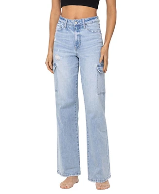 Vervet Women's Super High Rise 90's Vintage-like Straight Jeans