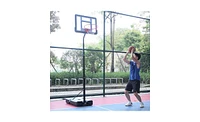 Slickblue Portable Removable Basketball System with Adjustable Hoop