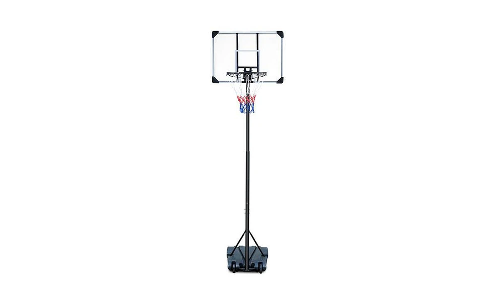 Slickblue Adjustable Portable Basketball Hoop for Home and Outdoor Use