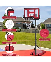 Slickblue Backboard Portable Basketball Goal System with Stable Base and Wheels for Easy Mobility