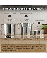 Cooks Standard Classic Stainless Steel 4-piece 12 quart pasta pot cooker steamer multipots