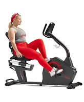 Sunny Health & Fitness Premium Magnetic Resistance Smart Recumbent Bike with Exclusive SunnyFit App Enhanced Bluetooth Connectivity - Sf-RB4850SMART