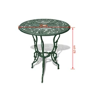 vidaXL 3 Piece Bistro Set Cast Aluminum