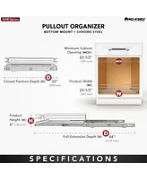 Rev-a-Shelf Kitchen Cabinet Pullout Shelf Organizer, 24 x 22 In, 5WB1-2422CR-1
