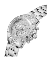 Guess Men's Multi-function Silver Tone Stainless Steel Watch 48mm