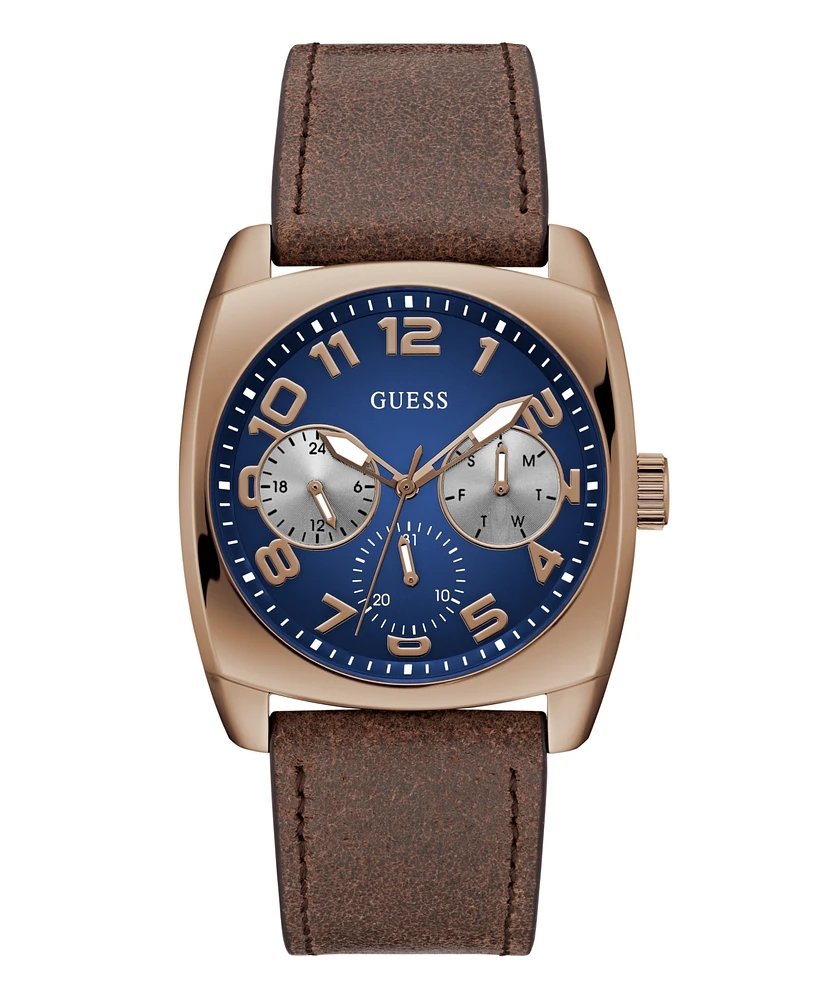 Guess Men's Multi-Function Genuine Leather Watch 41mm