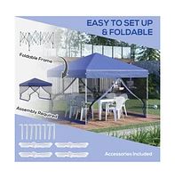 Slickblue 10' x 10' Pop-Up Canopy Tent for Quick Outdoor Shelter